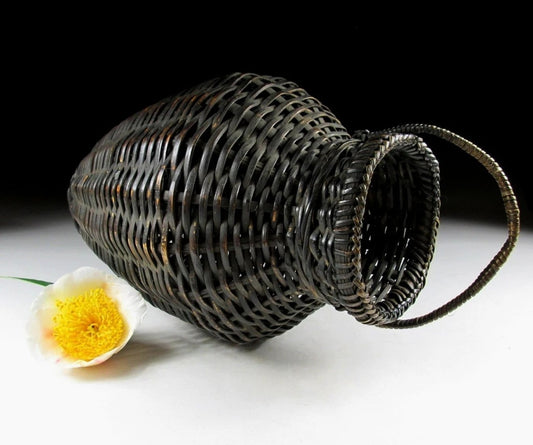 Tsubo Shaped Bamboo Basket