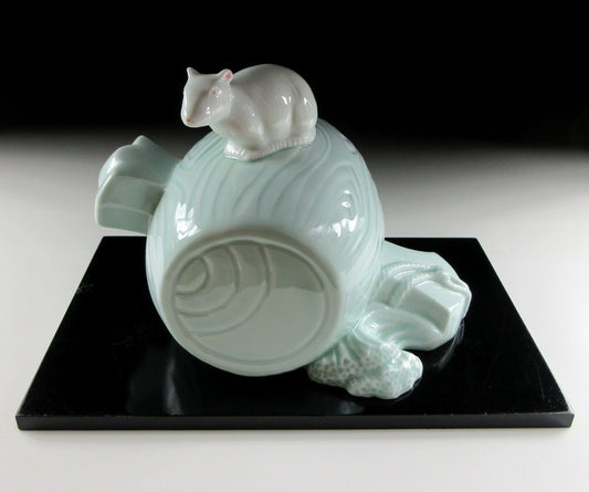 Celadon Glaze Year of the Rat Okimono