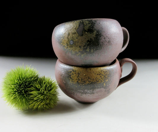 Takeuchi Yasuyuki Bizen Soup Mugs