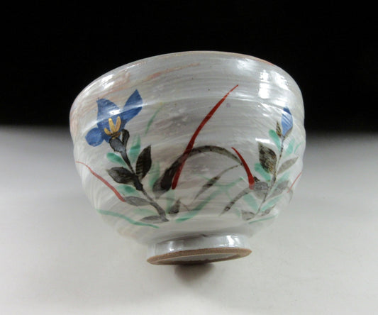 Kiyomizu-ware Bellflower Chawan