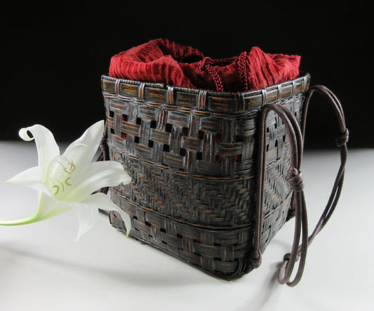 Vintage Bamboo Basket Accessory