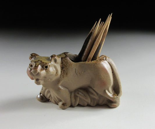 Bizen Tiger Toothpick Holder #2