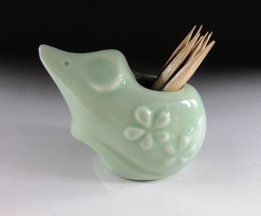 Celadon Glaze Year of the Rat Toothpick Holder