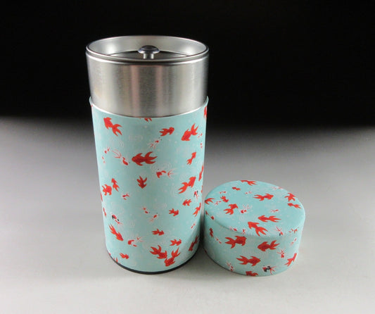 Tin Tea Canister with Washi