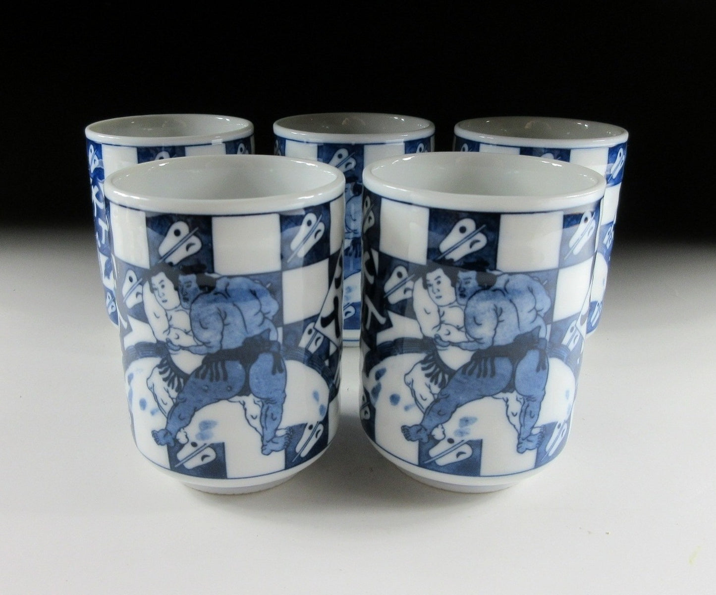 Arita-ware Sumo-Themed Yunomi