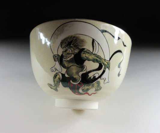 Kato Tozan 'Fujin' God of Wind Chawan