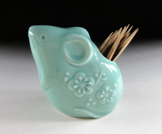 Celadon Year of the Rat Toothpick Holder