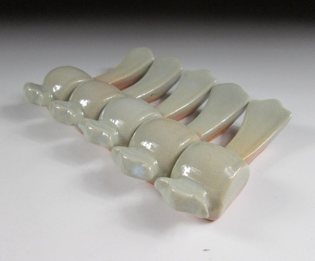 Set of Five Hagi-ware Chopstick Rests