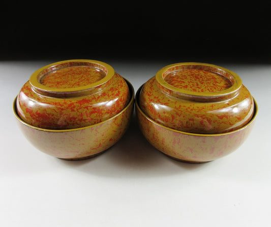 Pair of Meiji Lacquerware Bowls