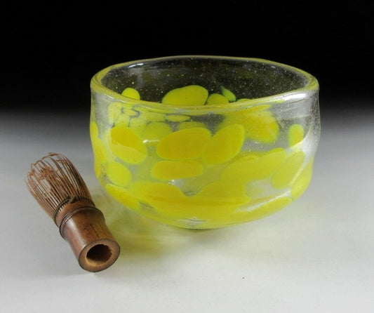 Yellow Glass Chawan Tea Bowl