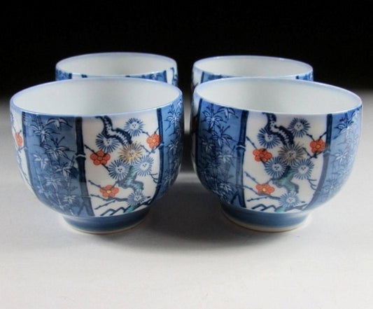 Set of Four Arita-ware Sencha Cups