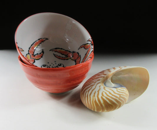 Pair of Seido Gama Crab Bowls