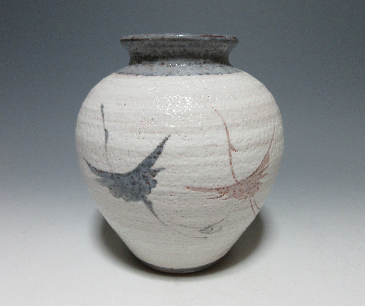 LARGE Kuwabara Kosaburo V Shino-ware Vase