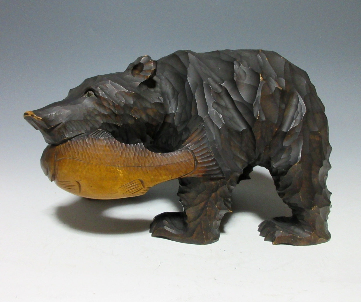 Black Higuma Bear Okimono
