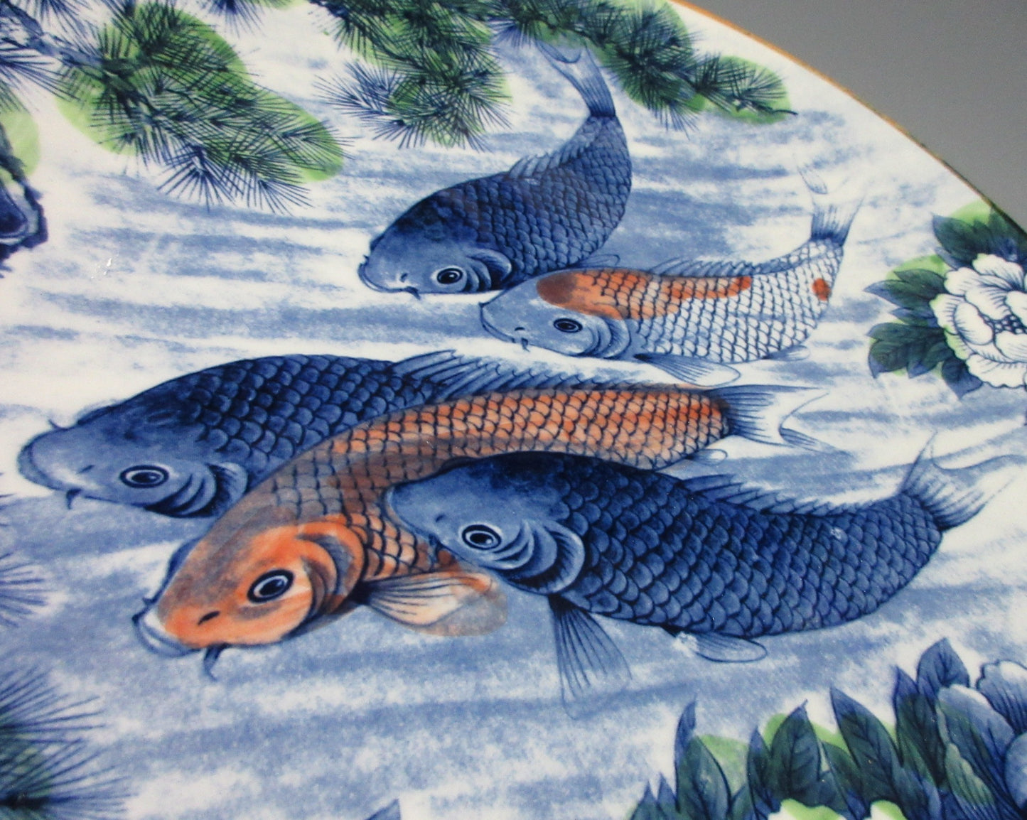 Large Mino-ware Koi Plate