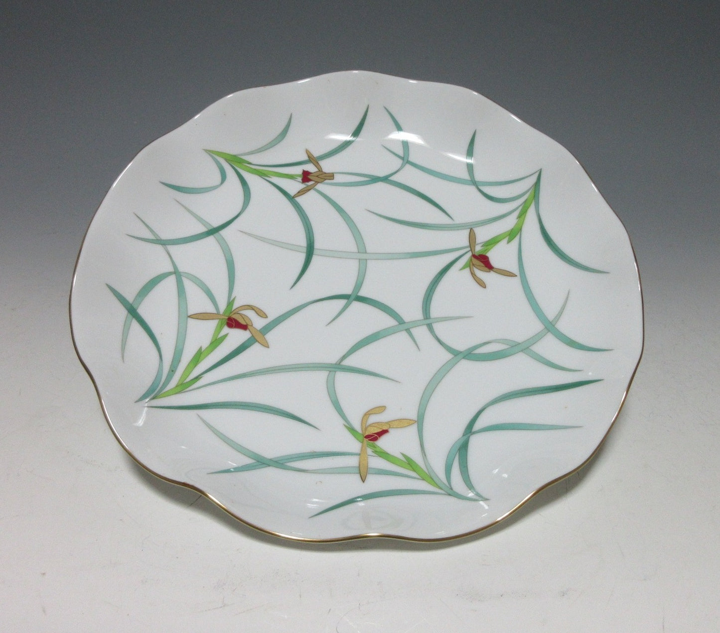 Large Koransha Orchid Plate