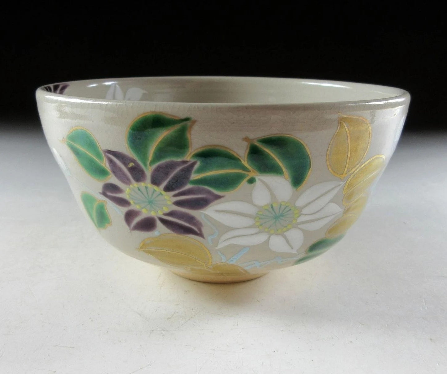 Oshikoji Gama Clematis Chawan Tea Bowl