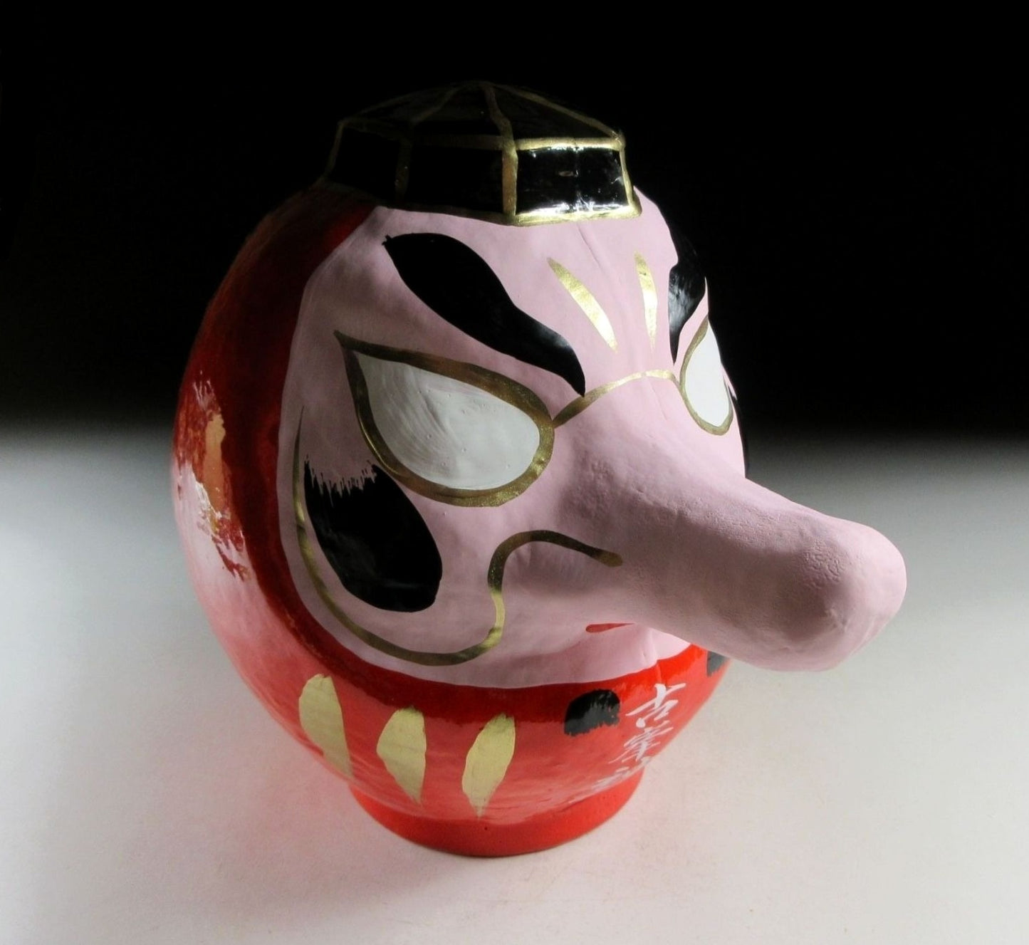 Large Papier Mâché Tengu Daruma