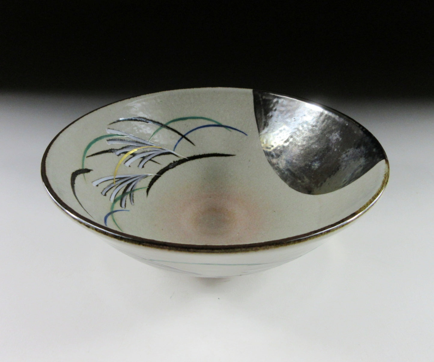 Okada Kazan Awata-ware Harvest Moon Chawan