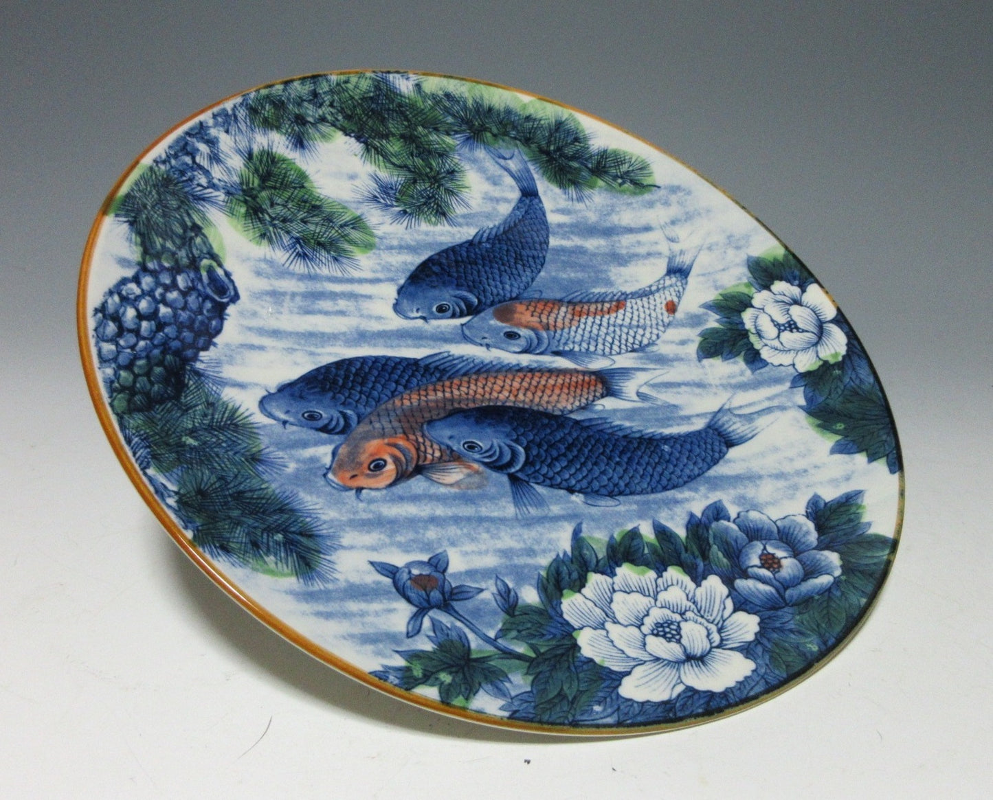 Large Mino-ware Koi Plate