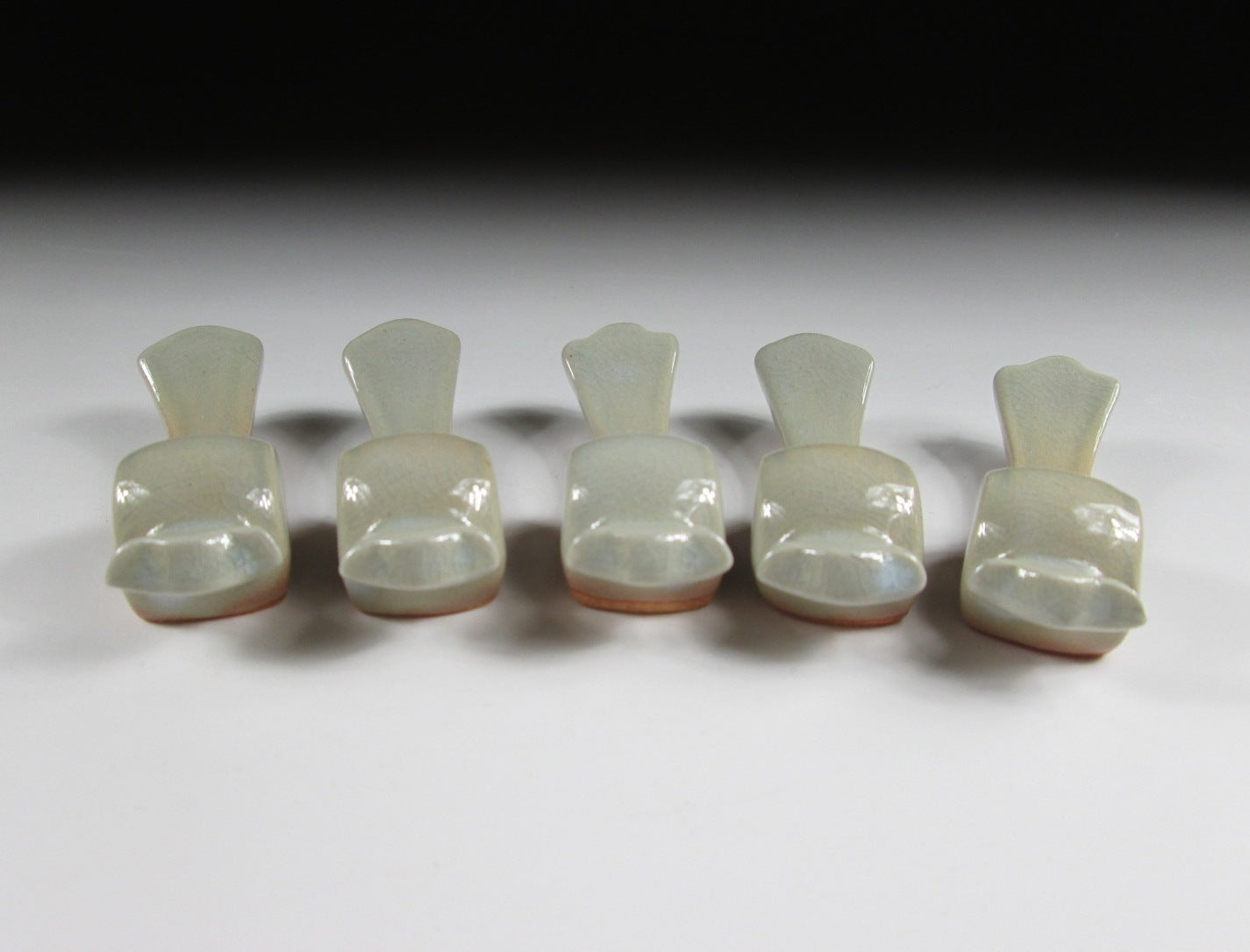 Set of Five Hagi-ware Chopstick Rests