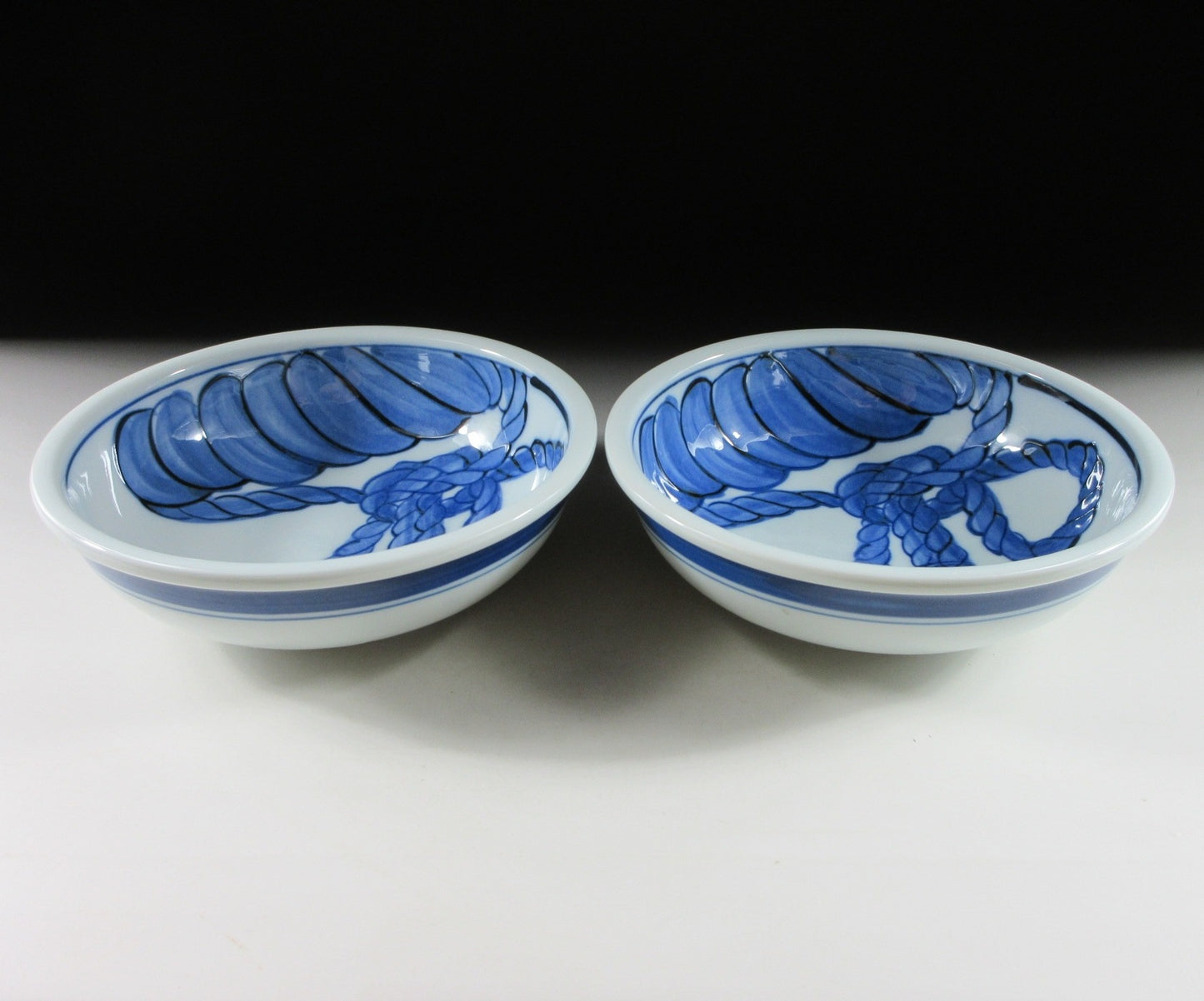 Pair of Sumo Ceremonial Rope Bowls #1