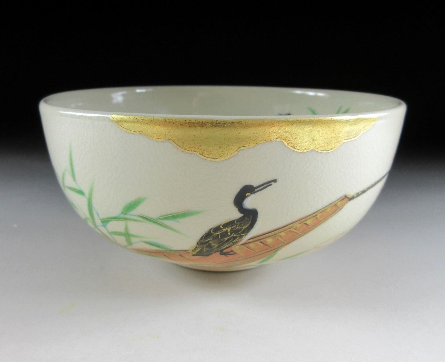 Kyo-ware Cormorant Chawan #1