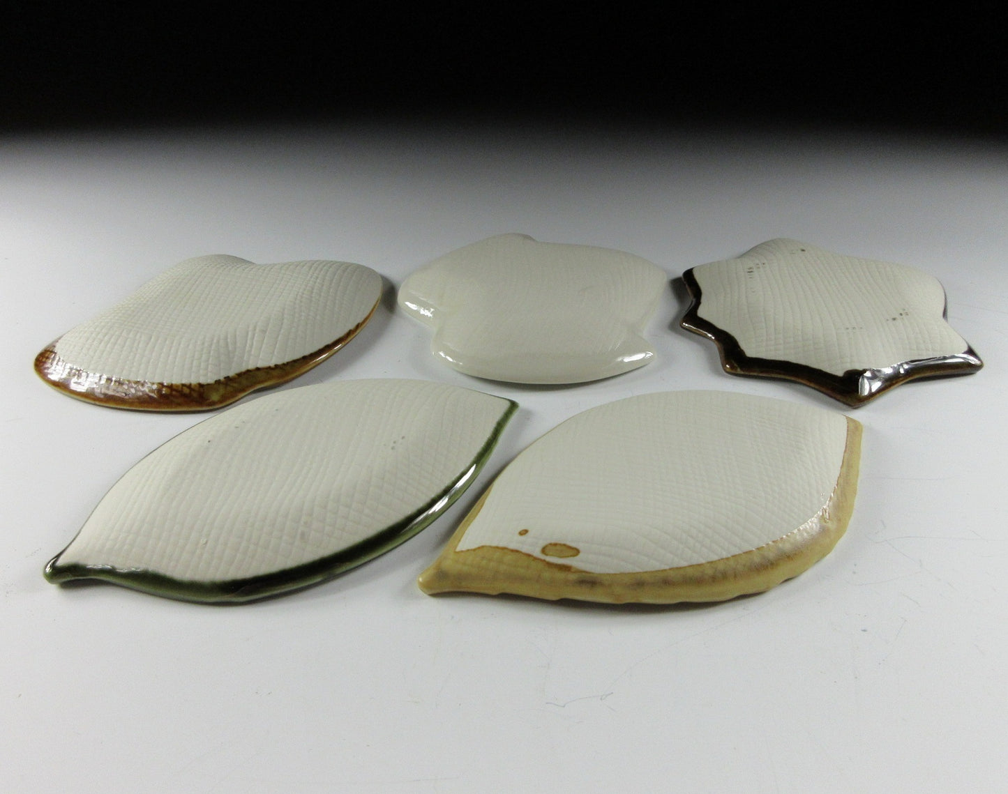 Set of Five Leaf Plates