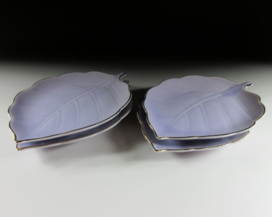 Set of Four Small Leaf Plates