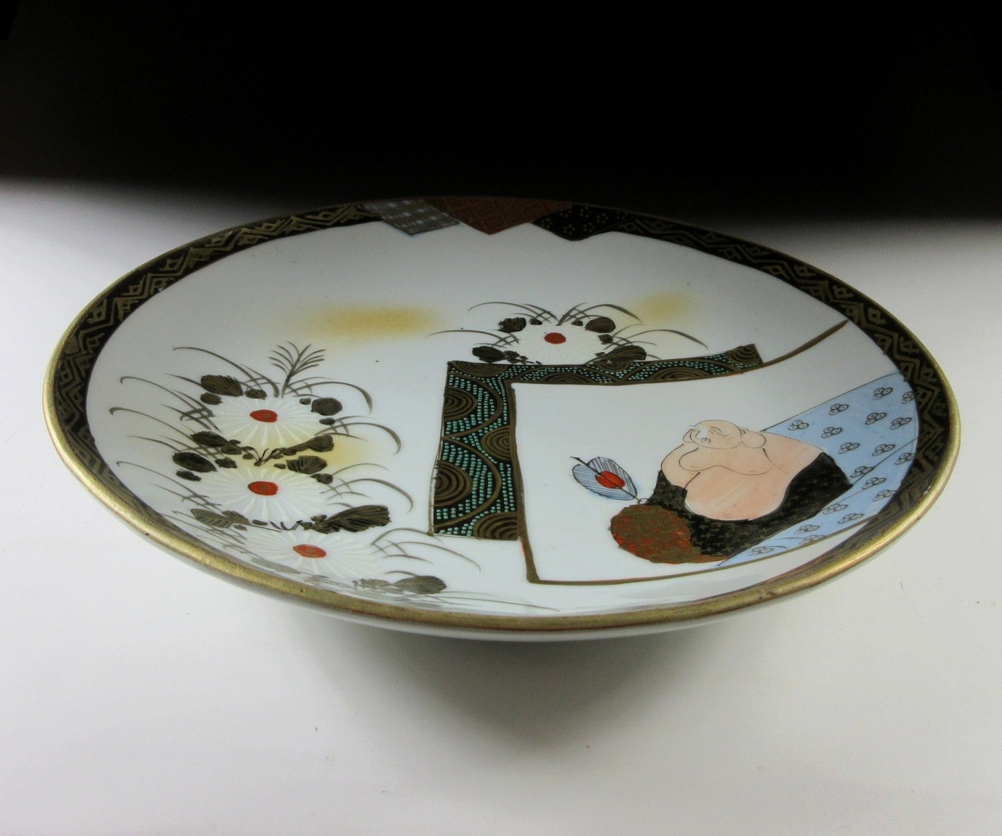 Antique Kutani Hotei Plate