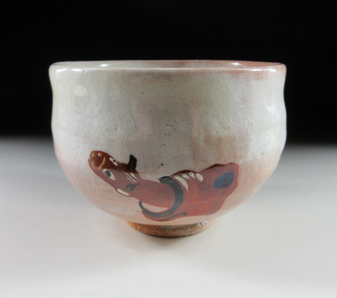 Kiyomizu-ware Akabeko Chawan