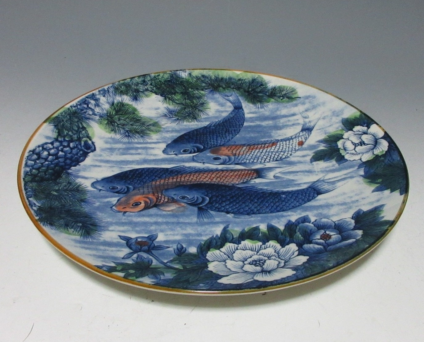 Large Mino-ware Koi Plate