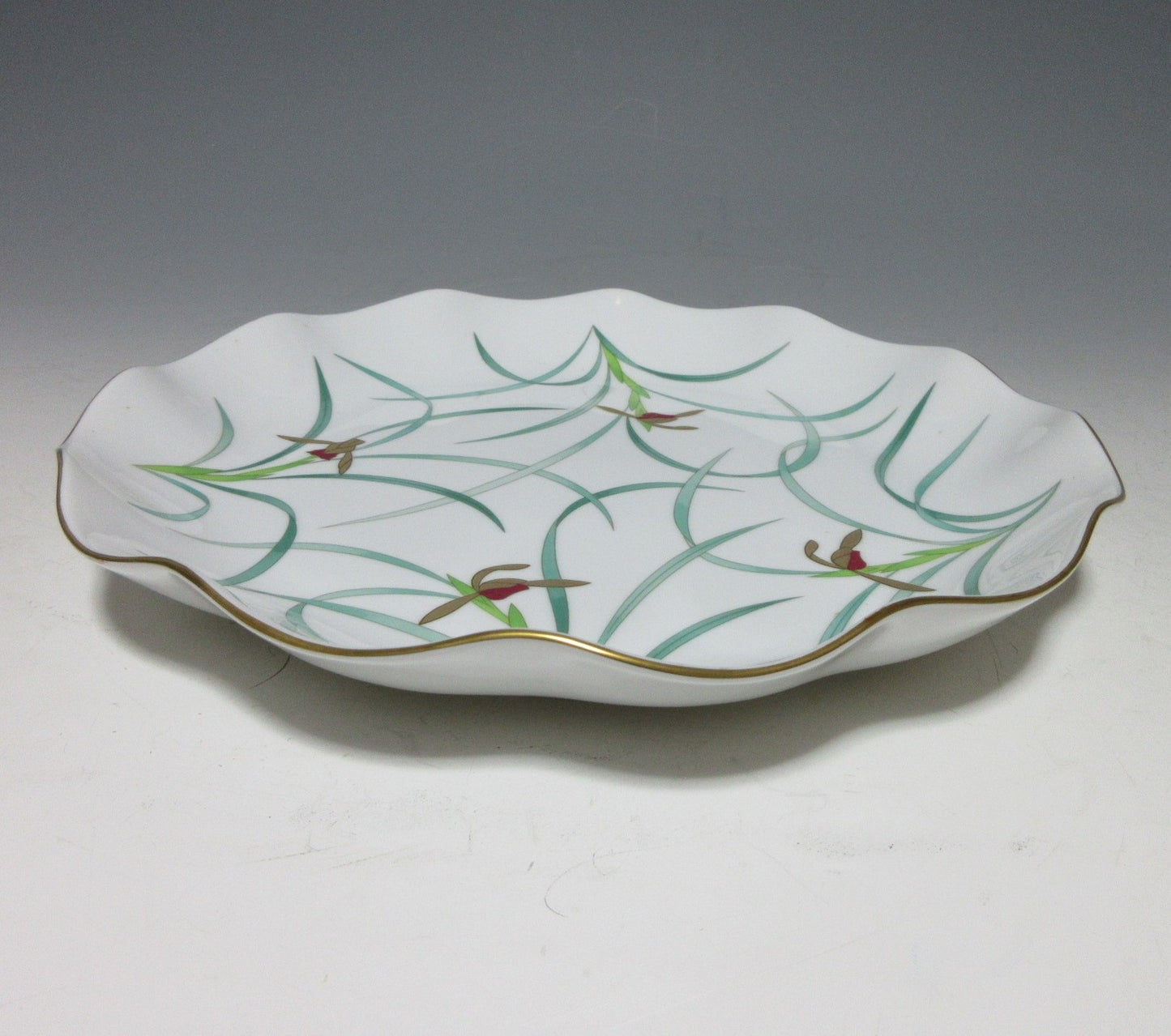 Large Koransha Orchid Plate