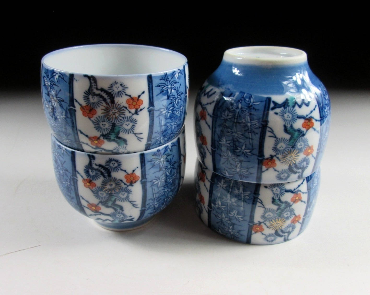 Set of Four Arita-ware Sencha Cups