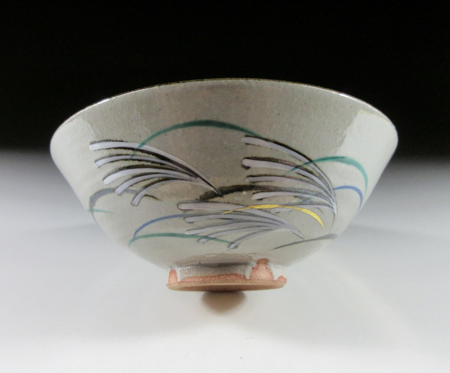 Okada Kazan Awata-ware Harvest Moon Chawan