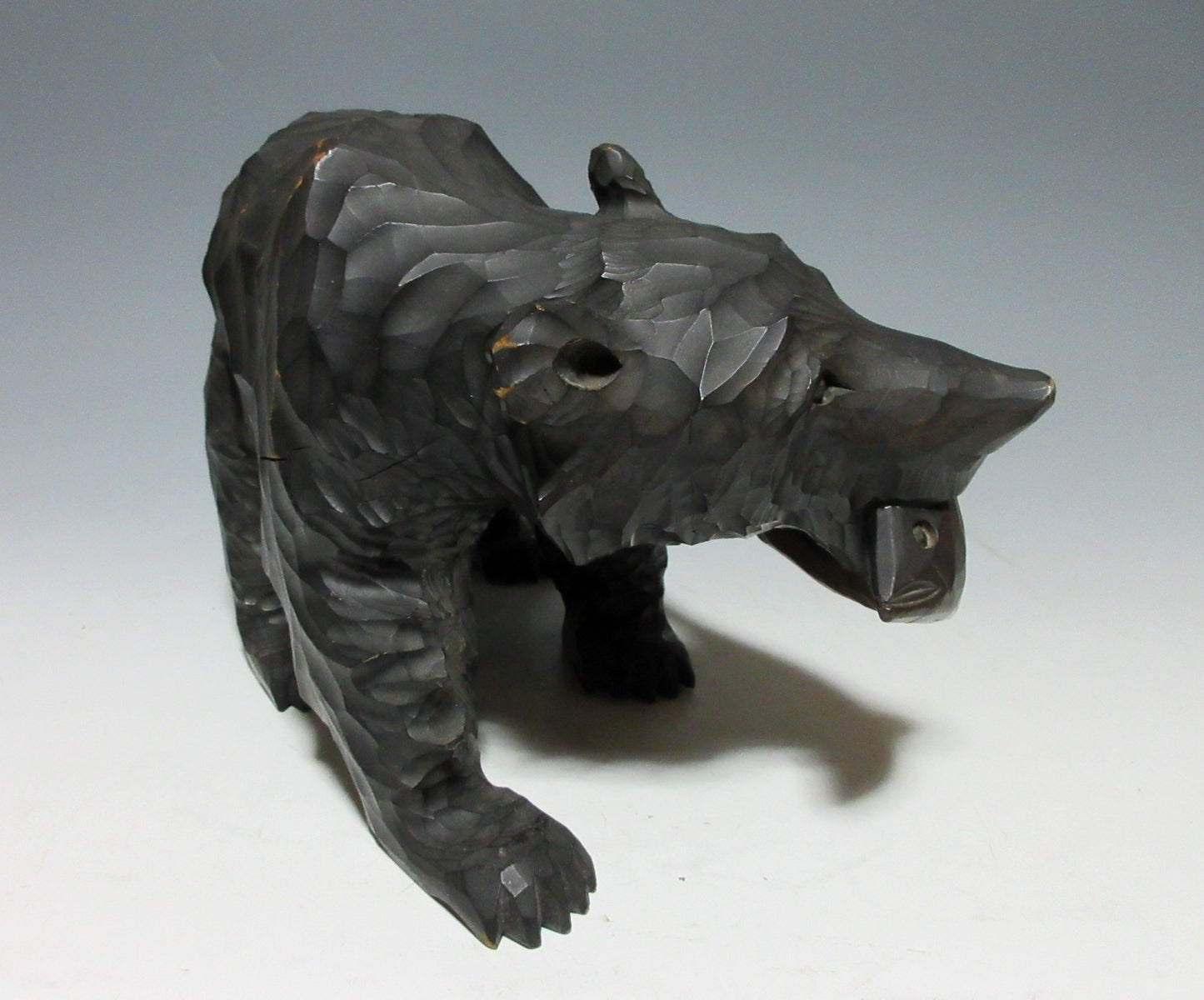 Black Higuma Bear Okimono