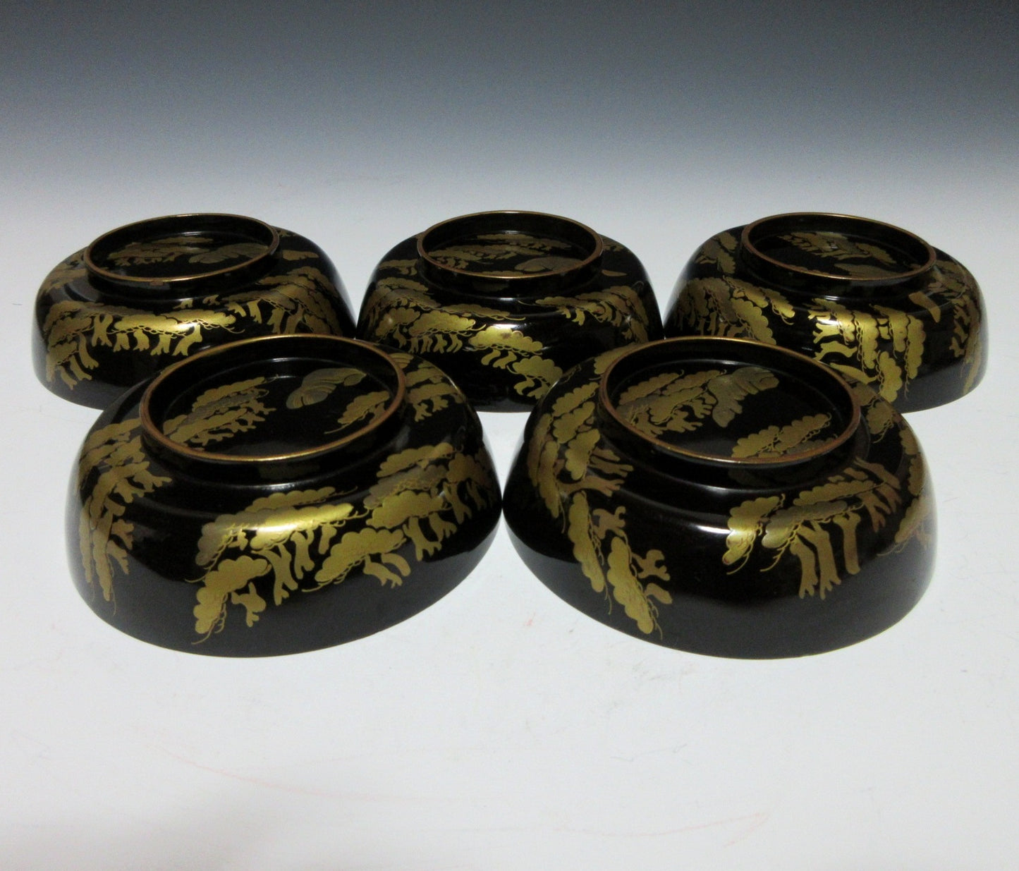 Set of Five Wajima Bowls