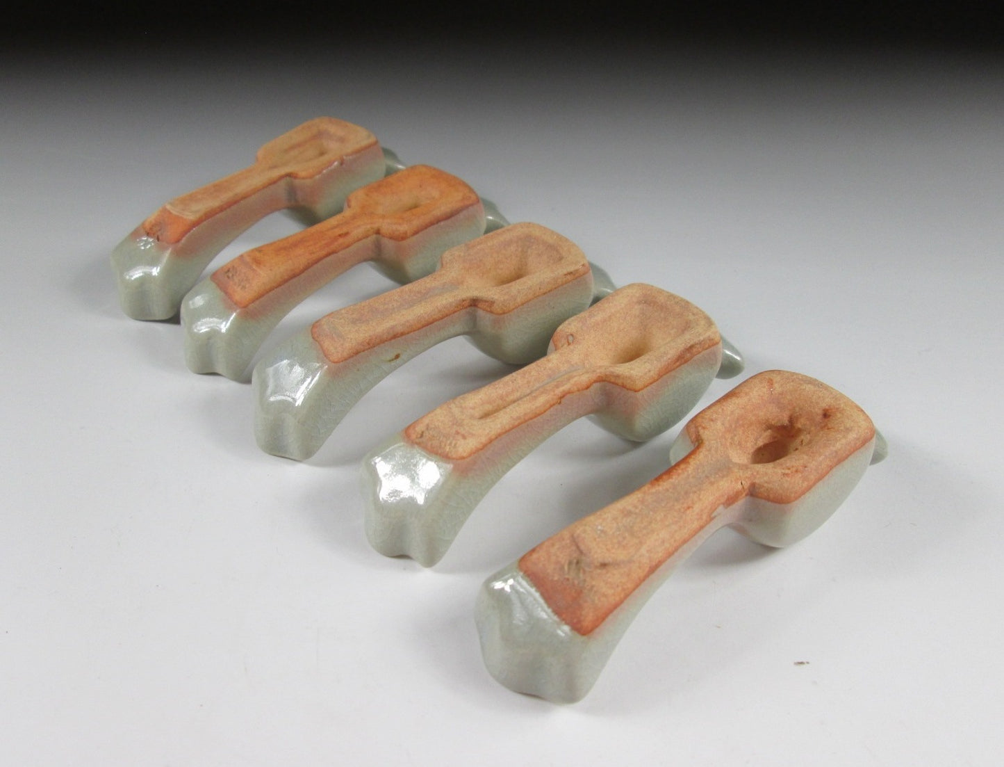 Set of Five Hagi-ware Chopstick Rests