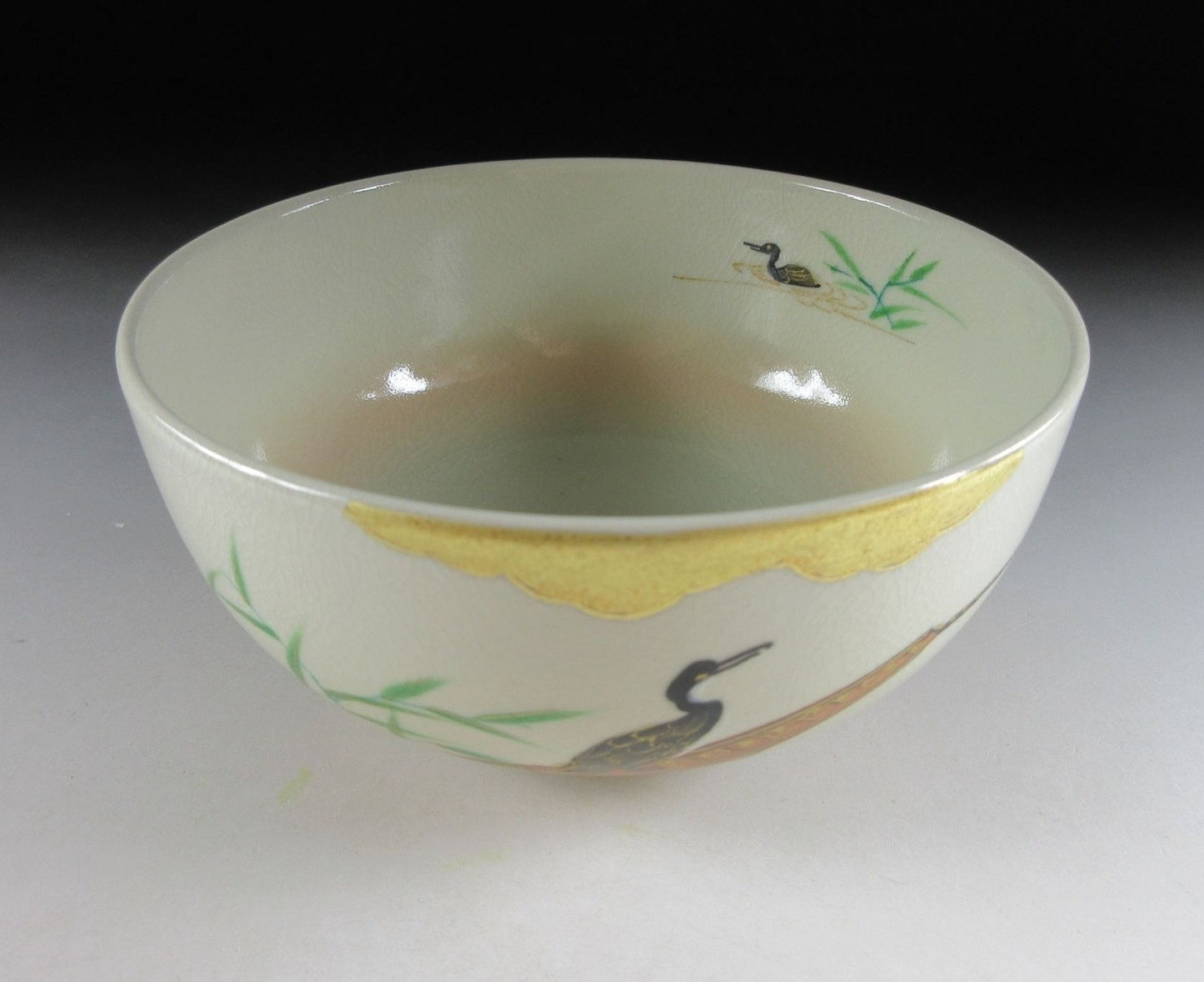 Kyo-ware Cormorant Chawan #1