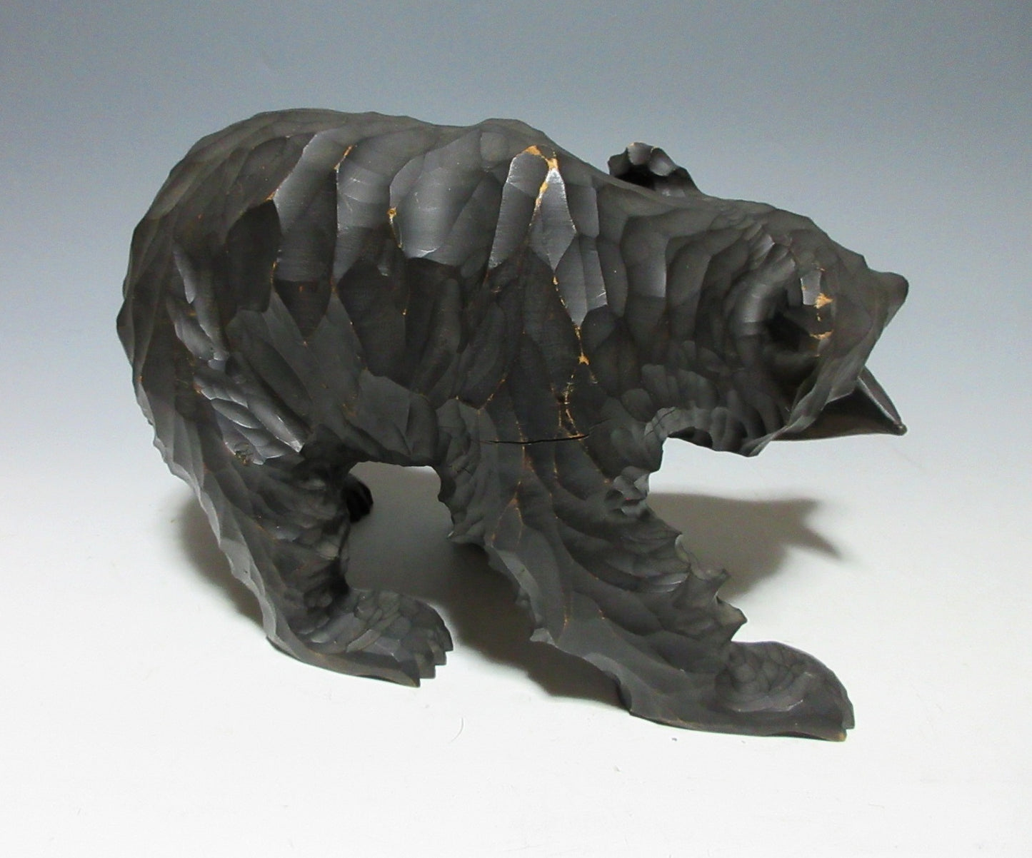 Black Higuma Bear Okimono