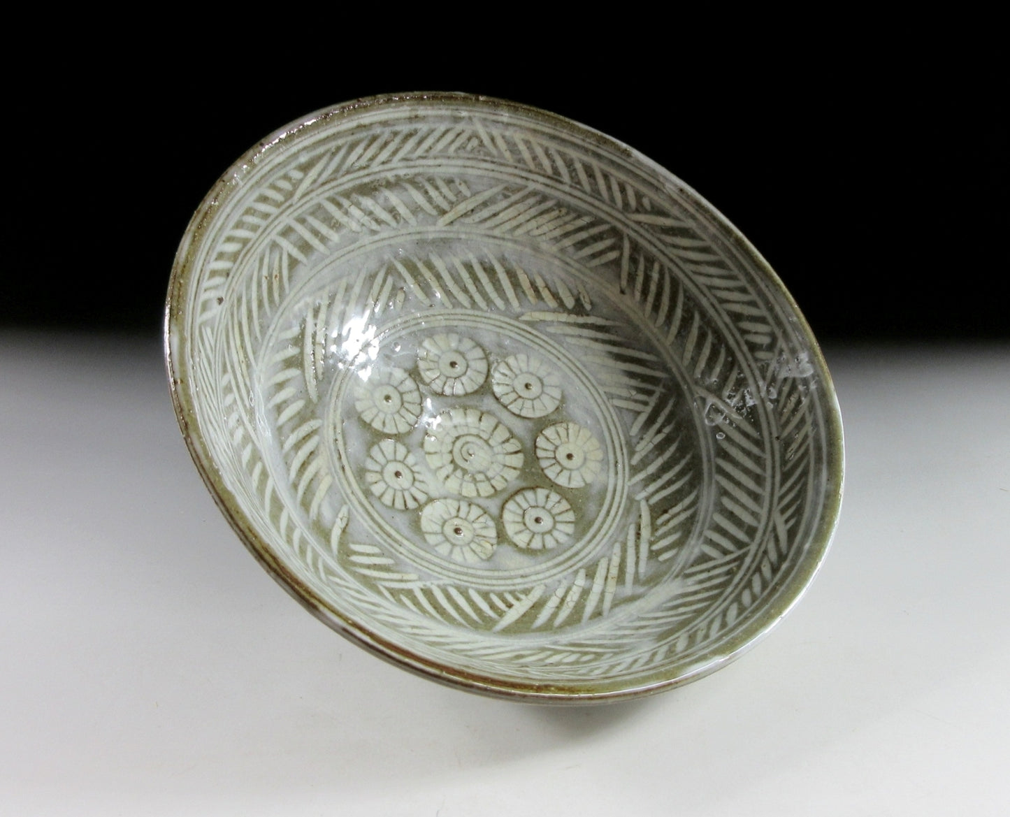 Kyo-ware Mishima Hira Chawan