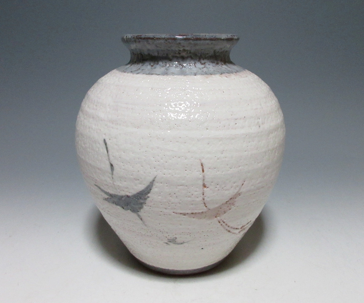 LARGE Kuwabara Kosaburo V Shino-ware Vase