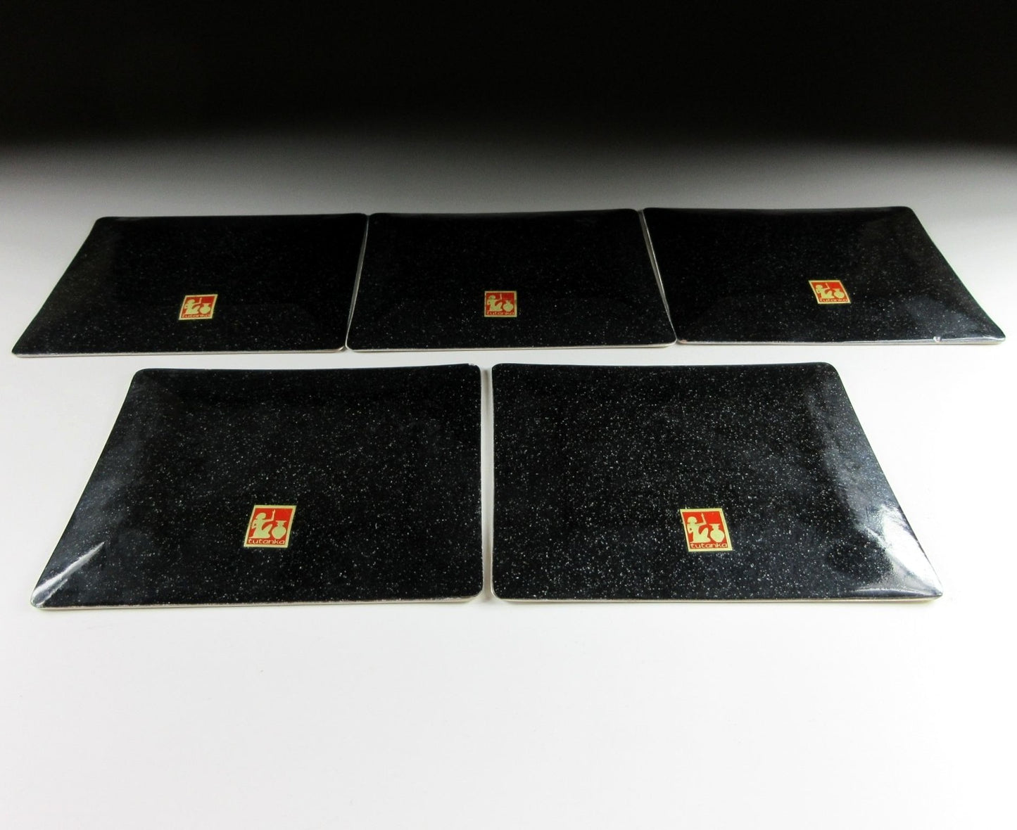 Set of Five Hinode Cloisonné Tea Plates