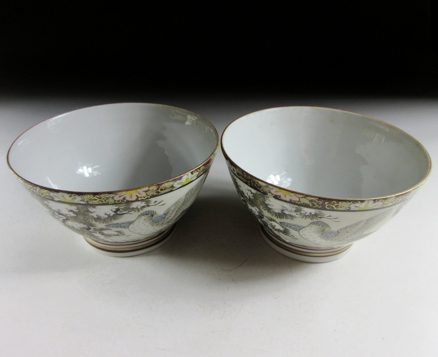 Pair of Antique Kutani Bowls