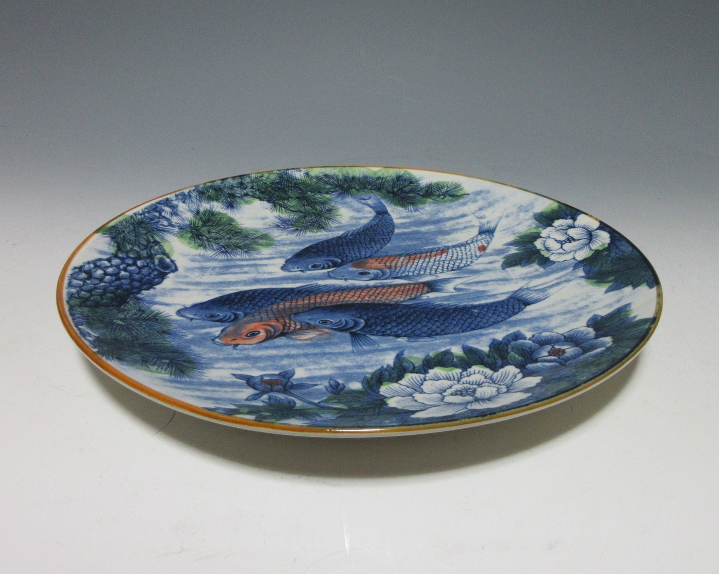 Large Mino-ware Koi Plate