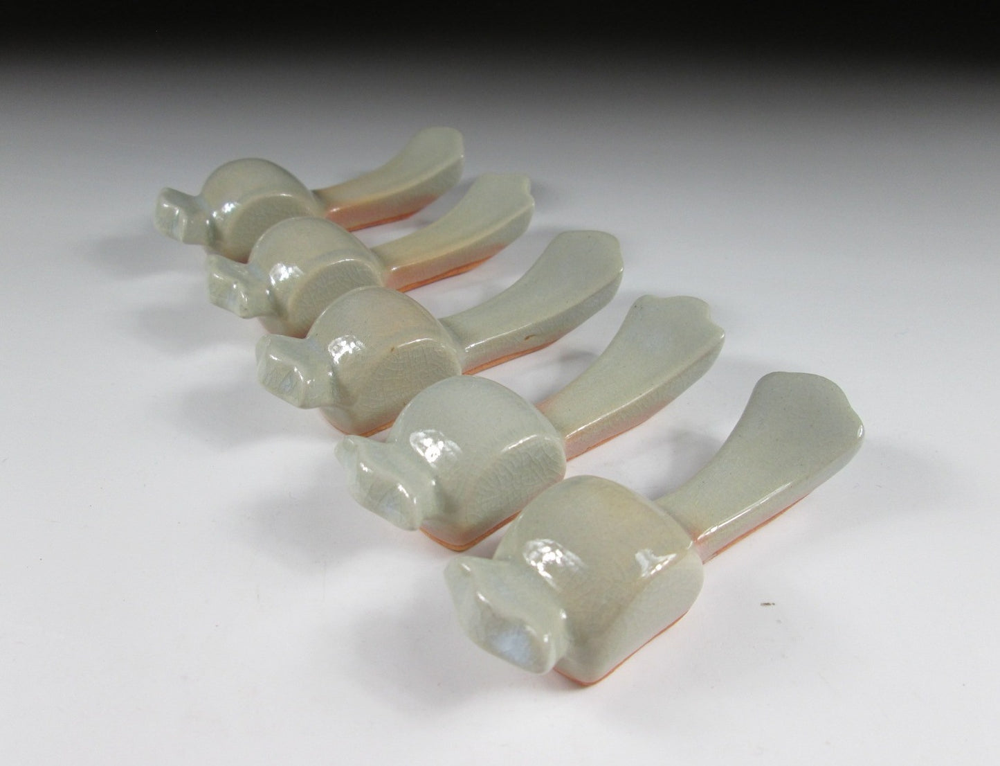 Set of Five Hagi-ware Chopstick Rests