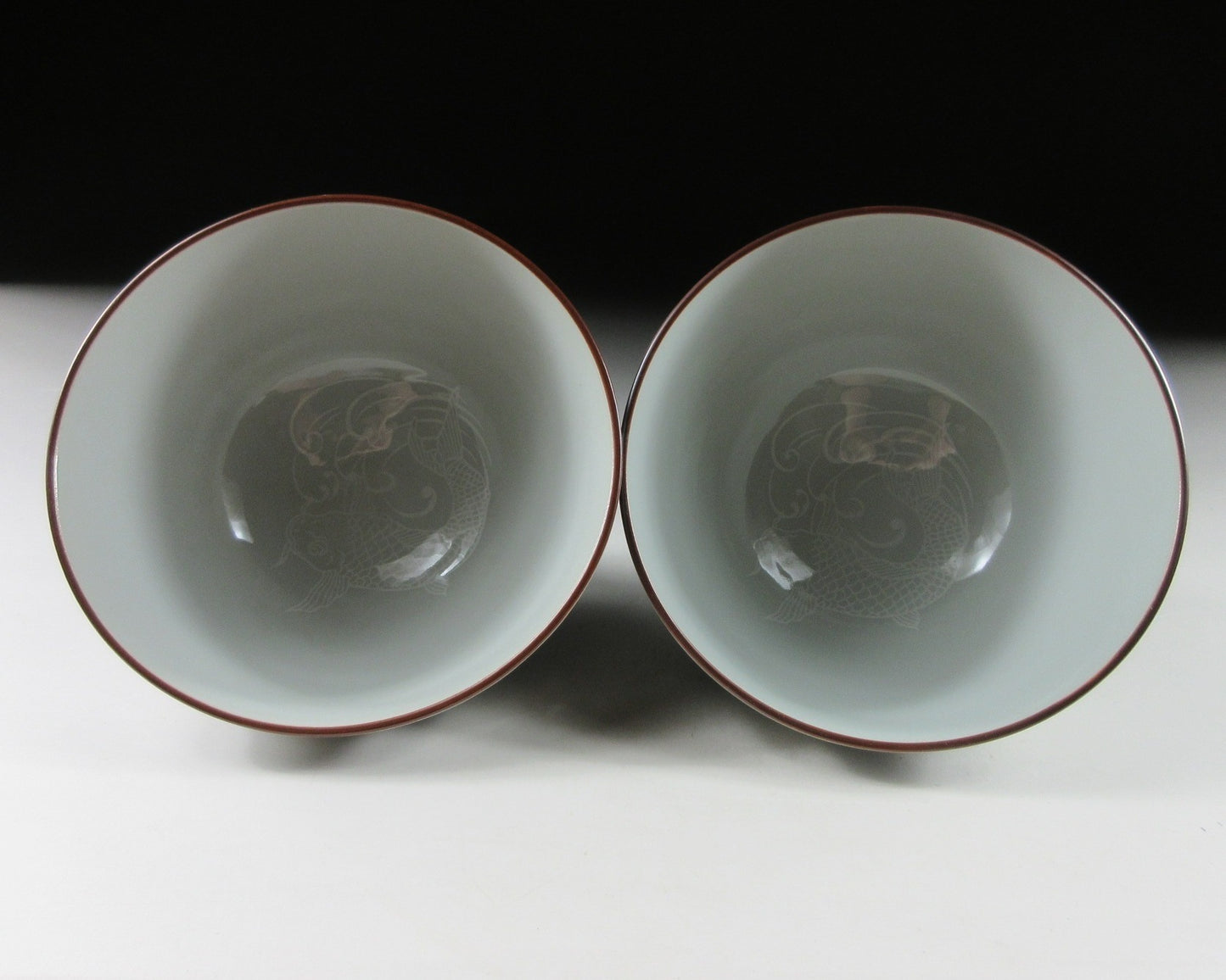 Mino-ware Koi Bowl Pair #2