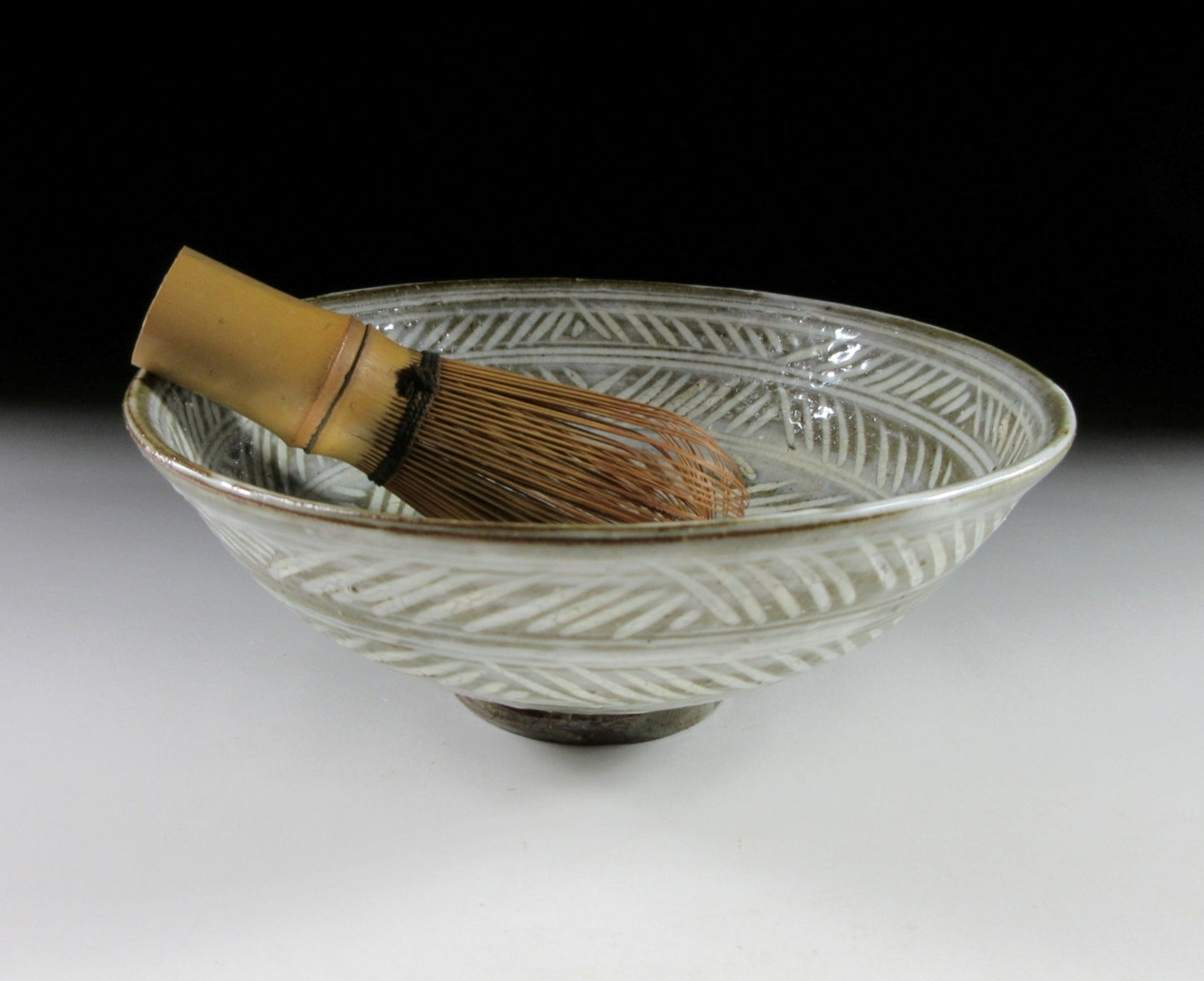 Kyo-ware Mishima Hira Chawan