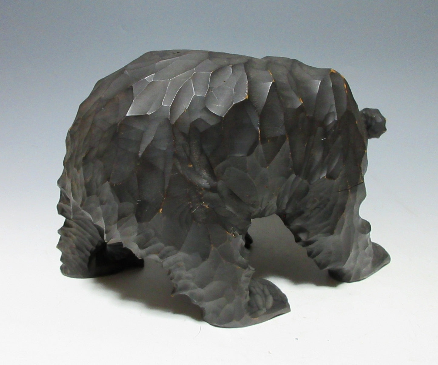 Black Higuma Bear Okimono