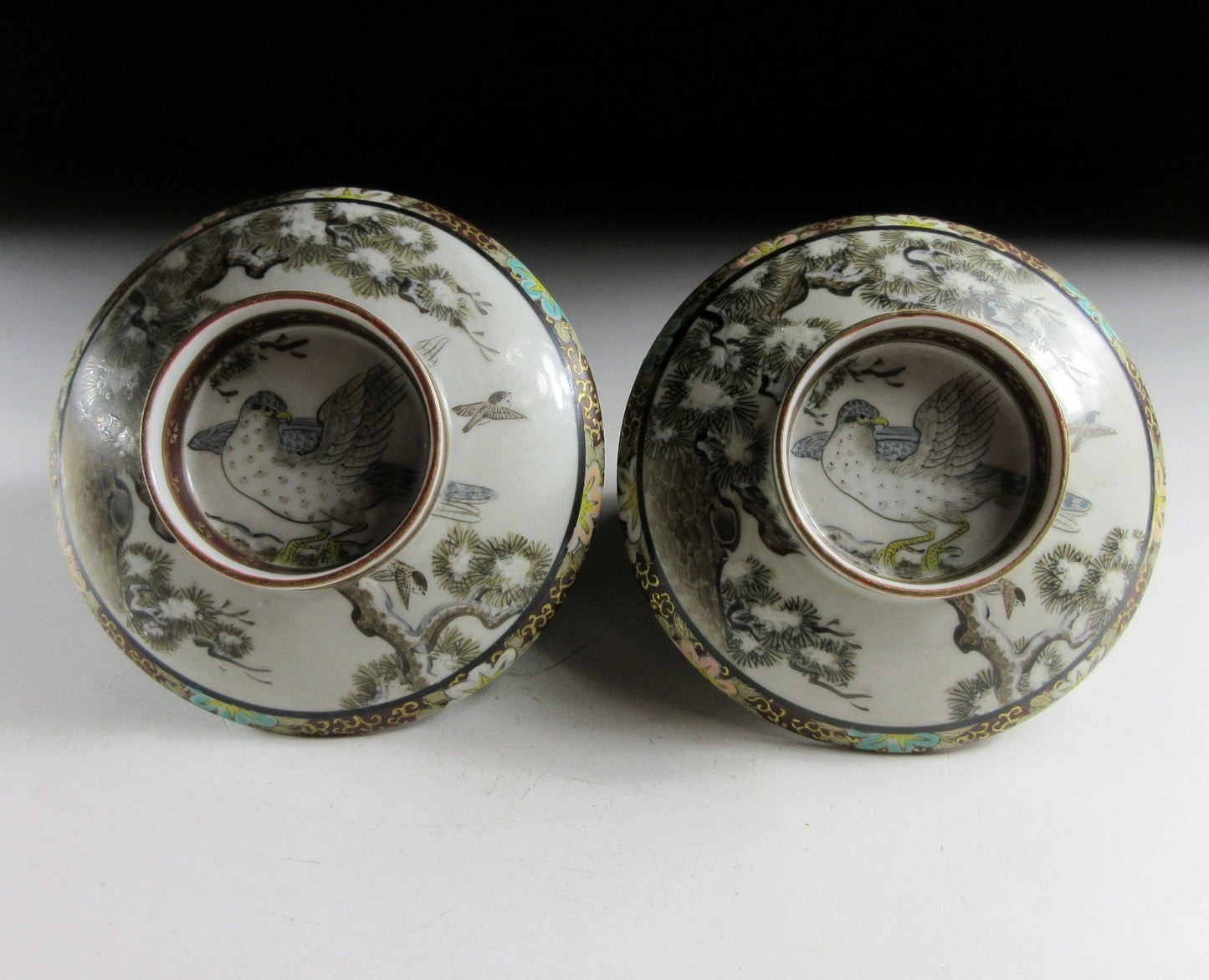 Pair of Antique Kutani Bowls